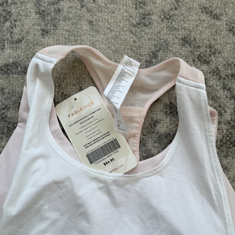 Nwt Fabletics Workout Top With Attached Sports Bra - image 4